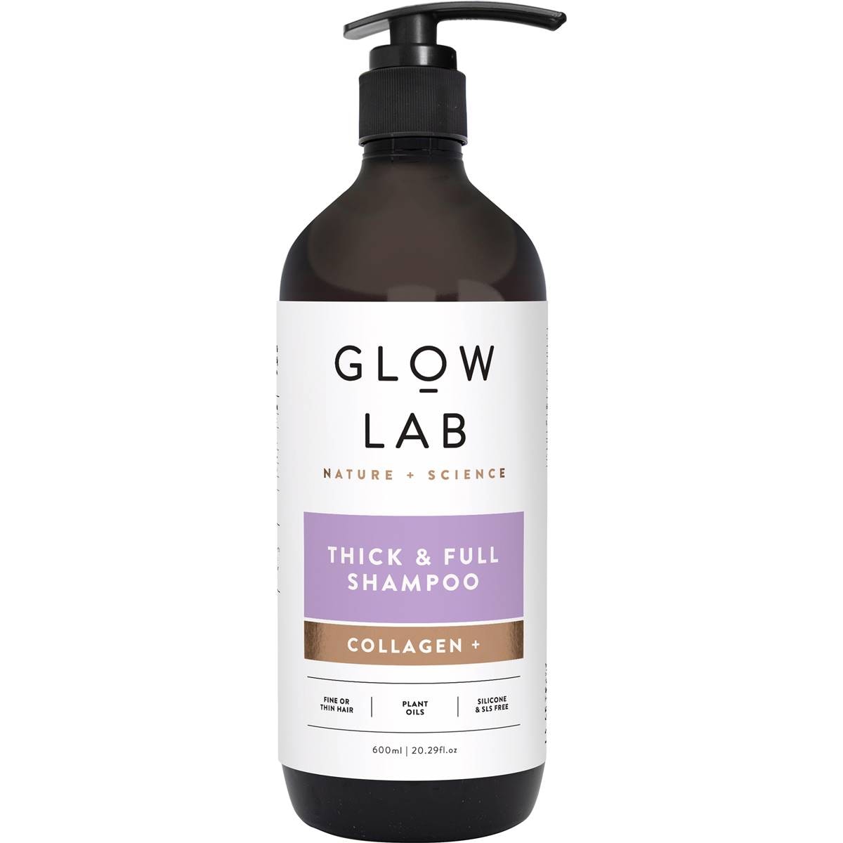 Glow Lab Thick & Full Shampoo With Collagen 600ml Woolworths