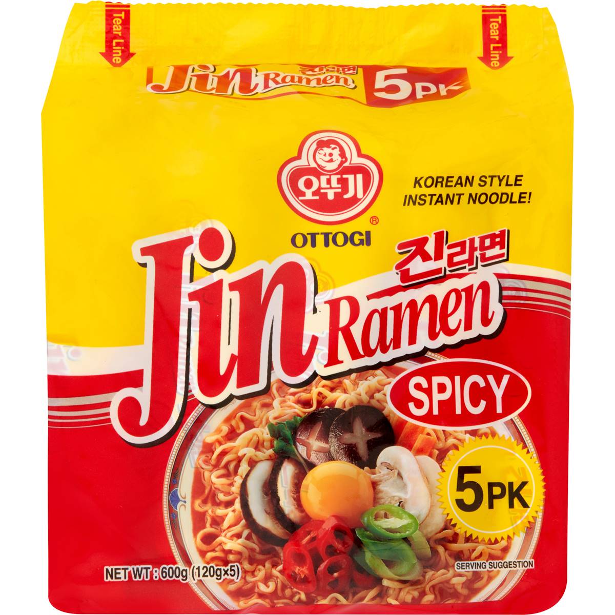 Ottogi Jin Ramen Veggie Family pack – Ramen Mall