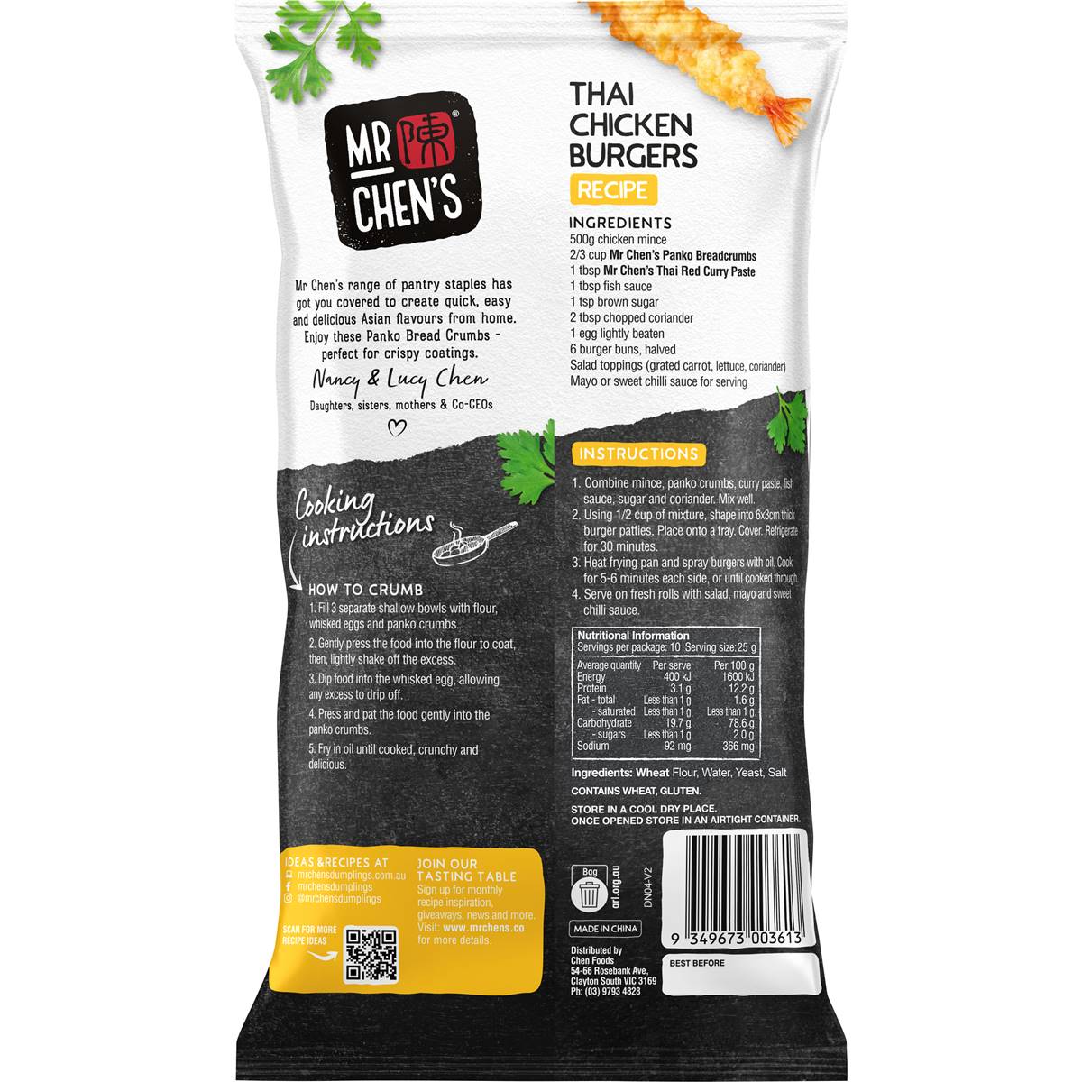 Mr Chen's Panko Bread Crumbs 250g Woolworths