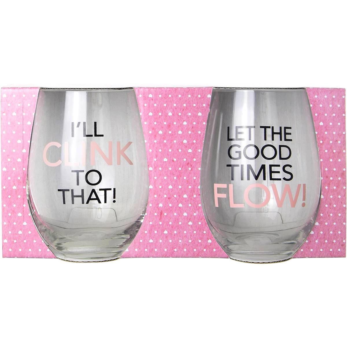 Valentine's Day Stemless Wine Glasses 2 Pack Woolworths