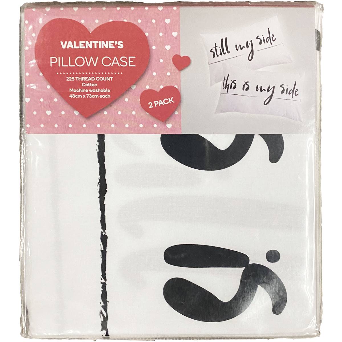 Valentine's Day Pillow Cases 2 Pack Woolworths