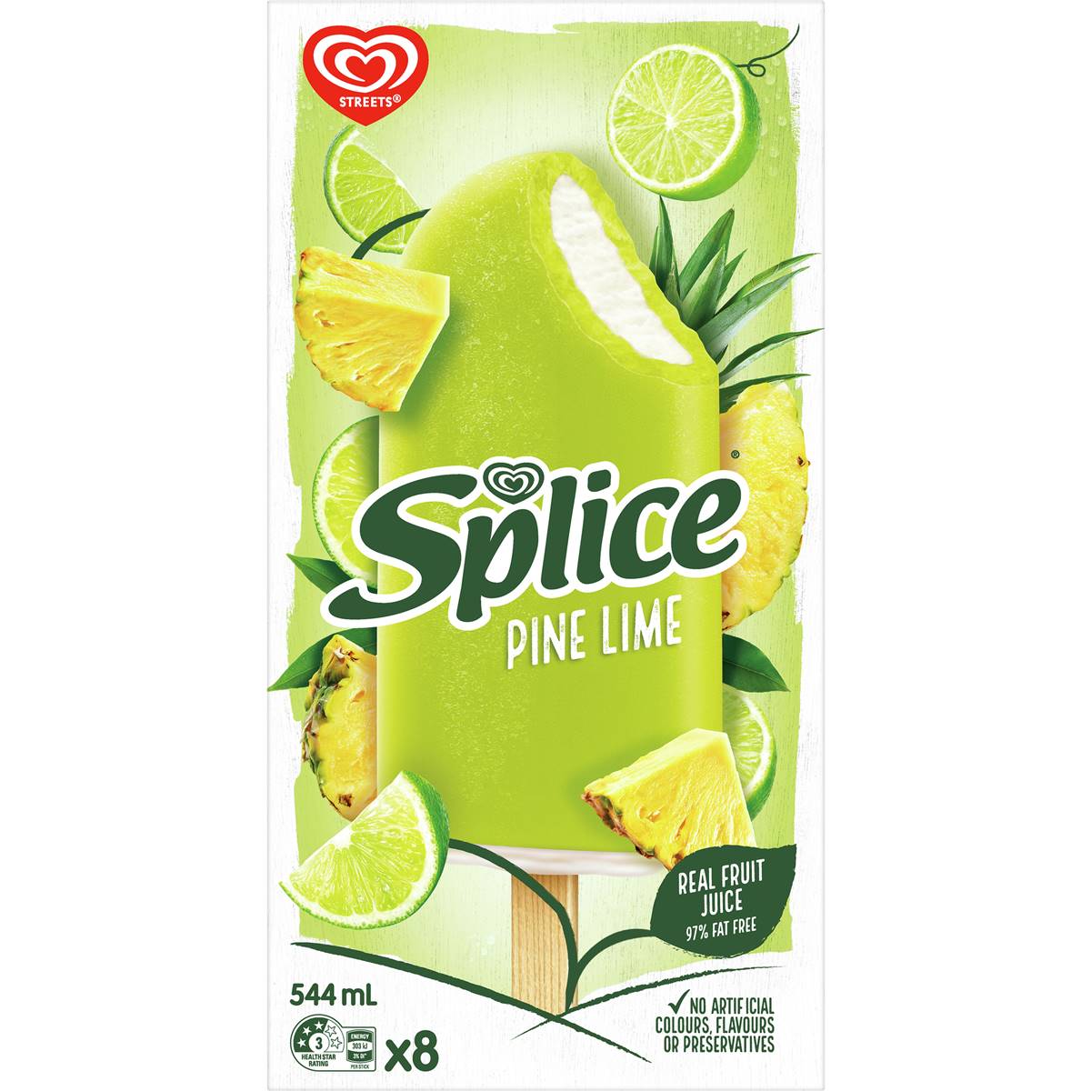 Calories in streets splice pine lime