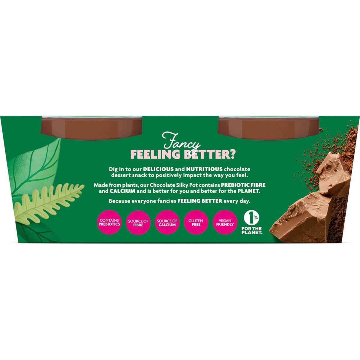 Fancy Plants Plant Based Chocolate Silky Pot 95g X2 Pack Woolworths