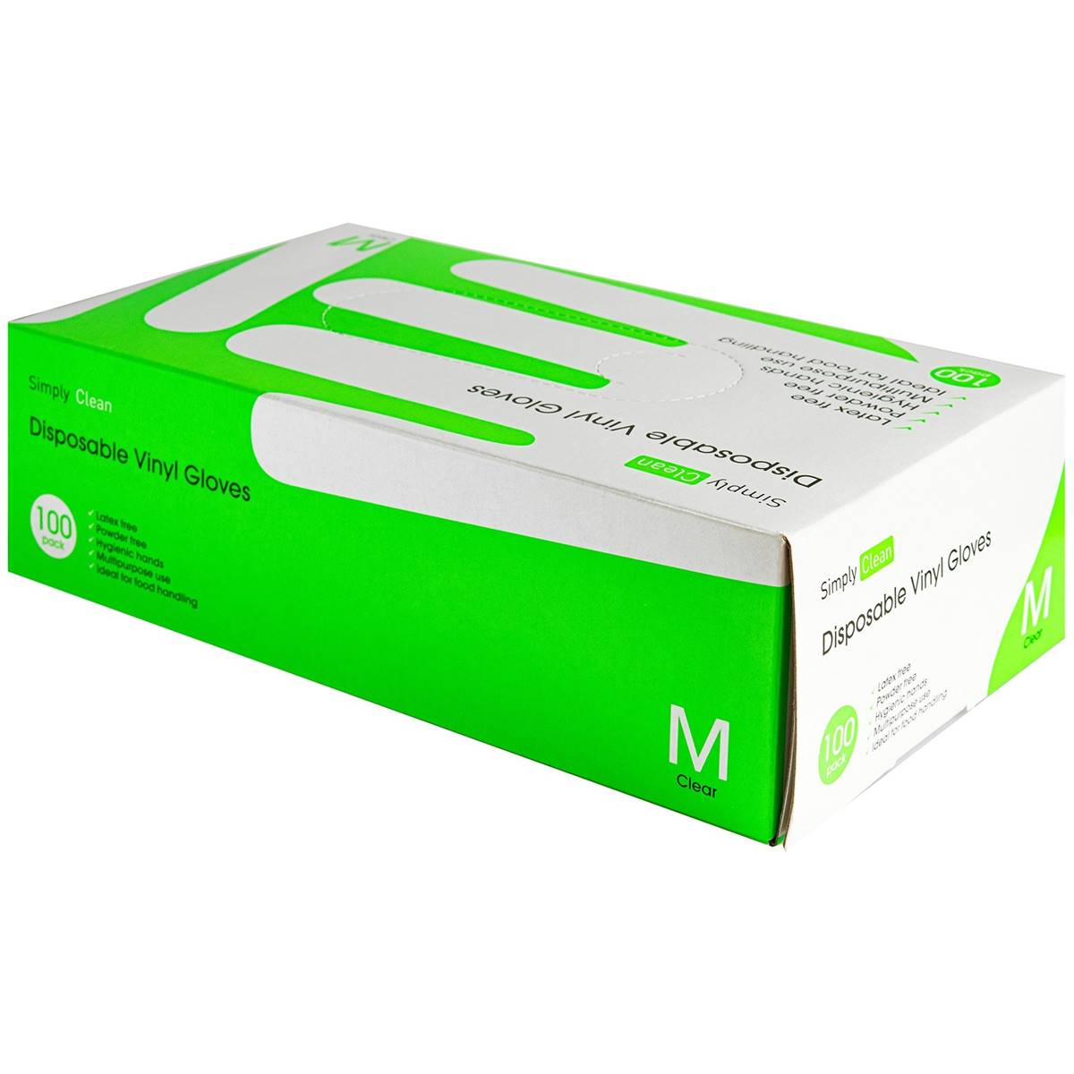 Simply Clean Disposable Vinyl Gloves Medium Clear 100 Pack Woolworths