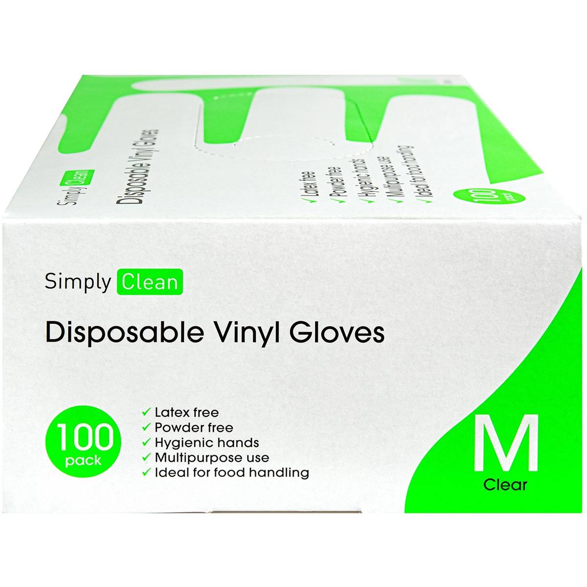 Simply Clean Disposable Vinyl Gloves Medium Clear 100 Pack Woolworths