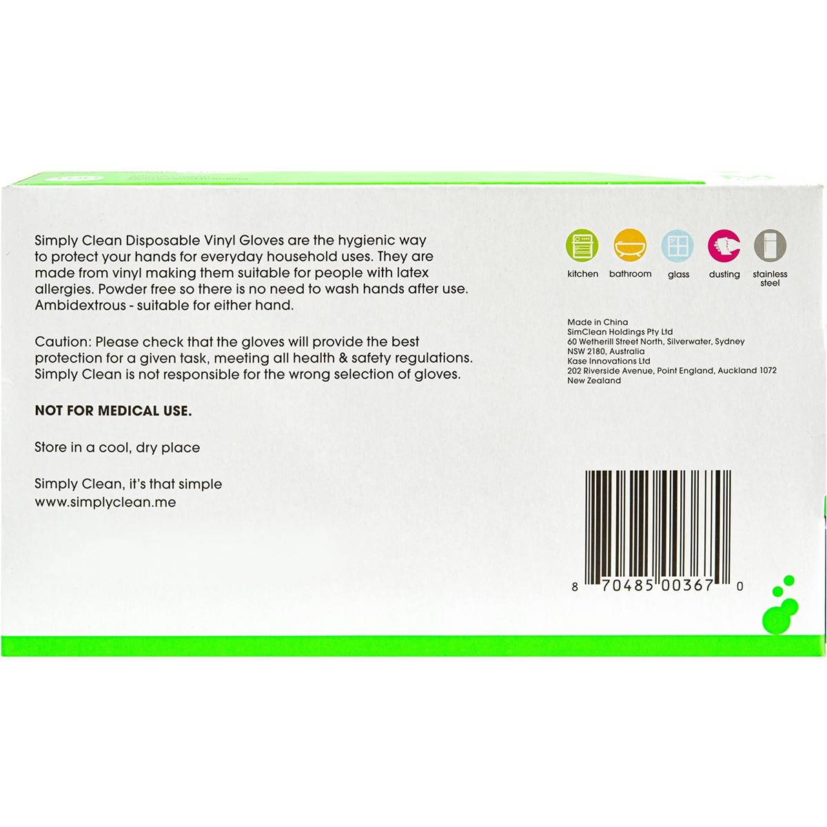 Simply Clean Disposable Vinyl Gloves Medium Clear 100 Pack Woolworths