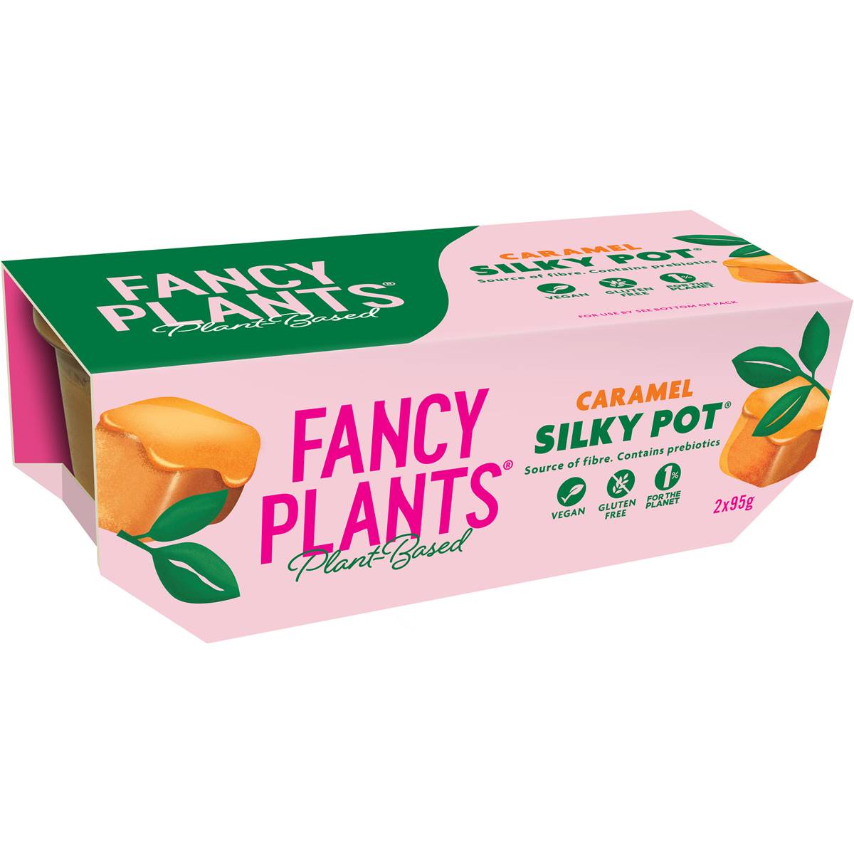 Fancy Plants Plant Based Caramel Silky Pot 95g X2 Pack Woolworths