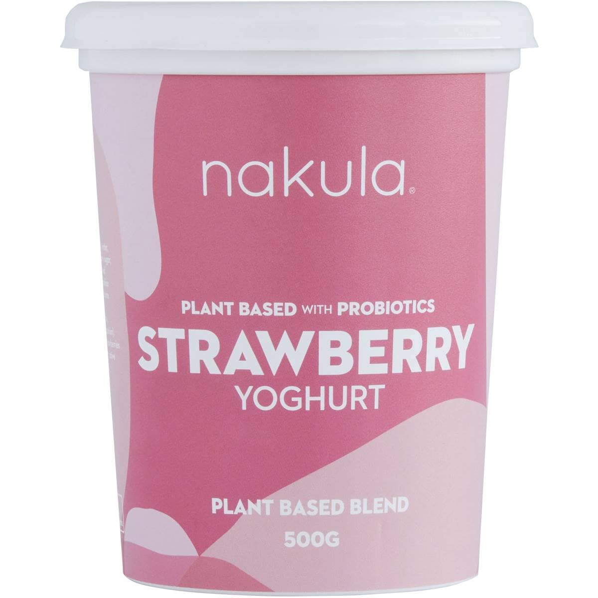 Nakula Plant Based With Probiotics Strawberry Yoghurt 500g Woolworths