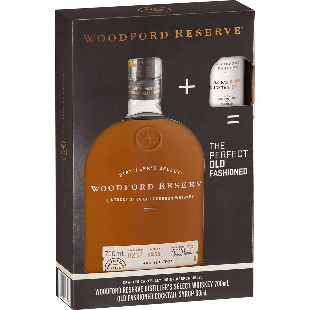 Woodford Reserve Distiller's Select Whiskey & Old Fashioned Cocktail Syrup Each Woolworths