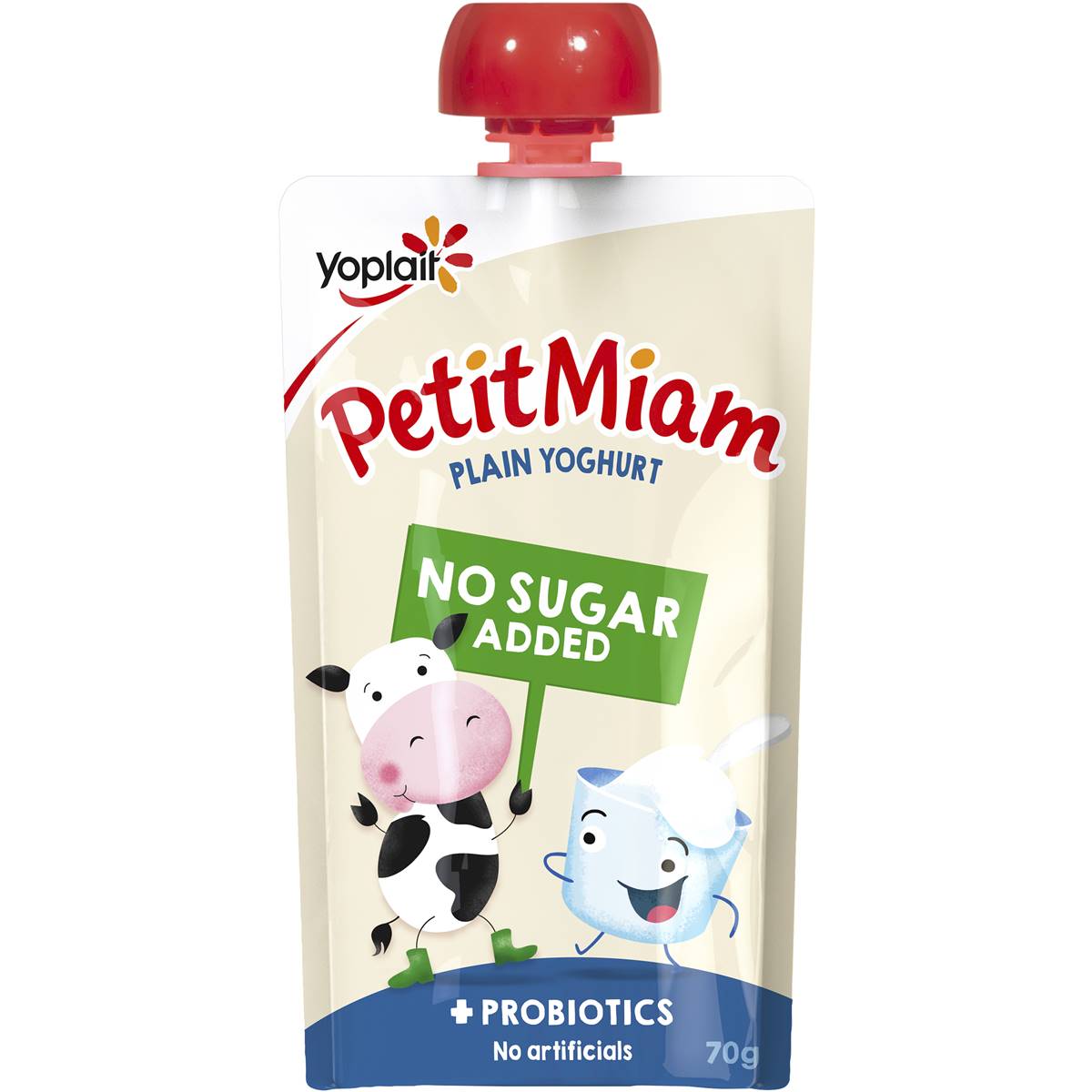 Yoplait Petit Miam Kids Yoghurt Pouch Plain No Sugar 70g Woolworths