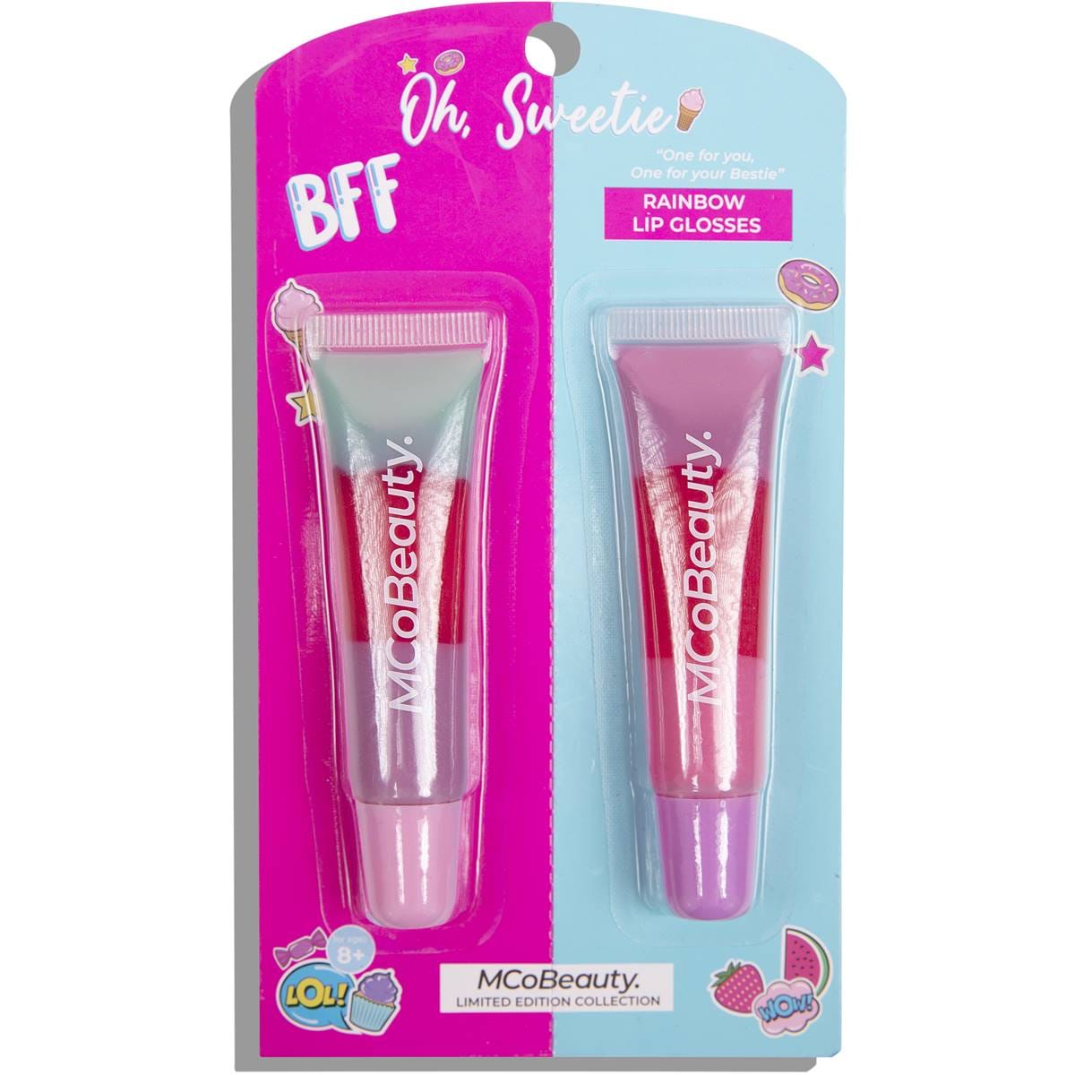 Mcobeauty Oh Sweetie, Bff Break Apart Rainbow Lip Gloss Green Woolworths