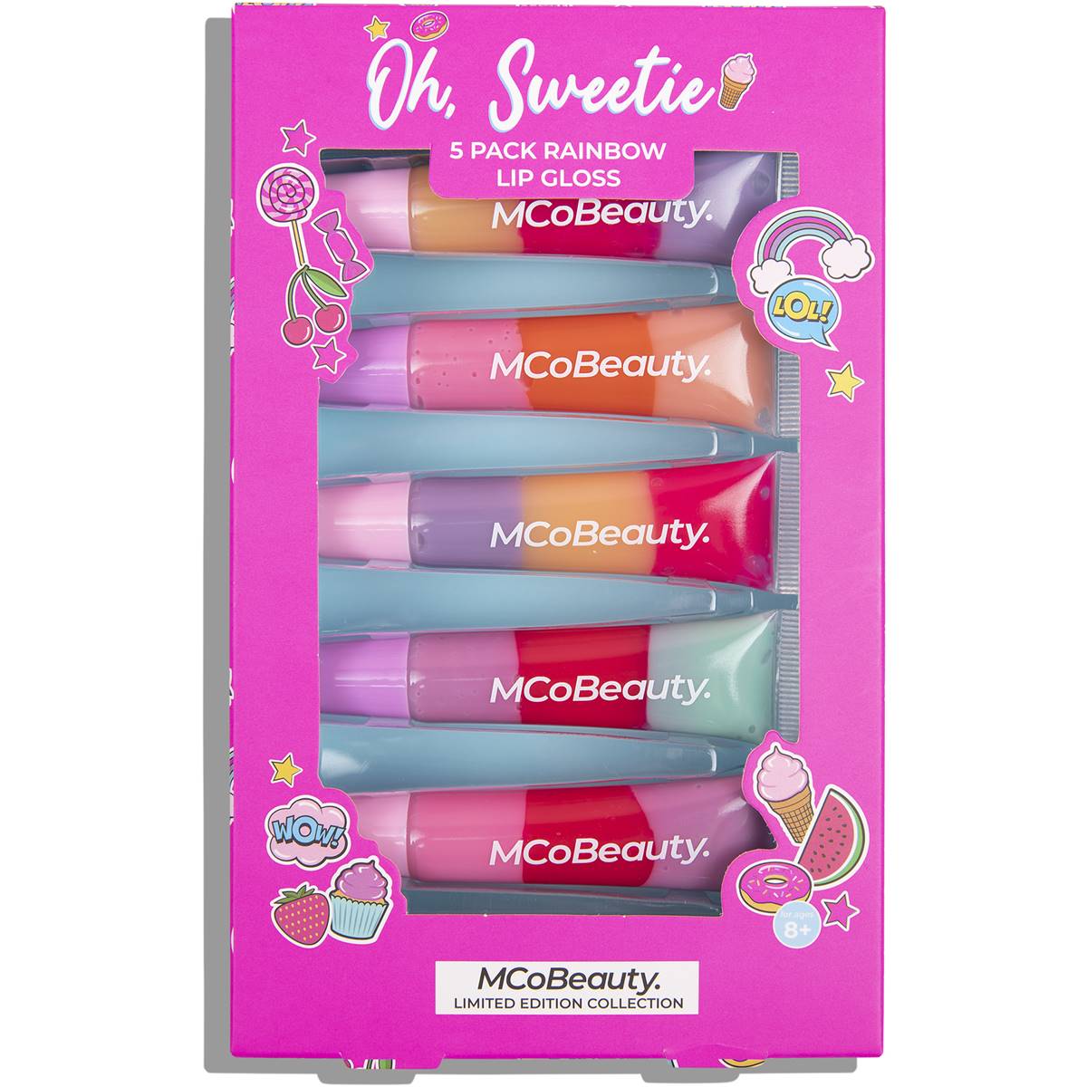 Mcobeauty 5 Pack Rainbow Lip Gloss Woolworths