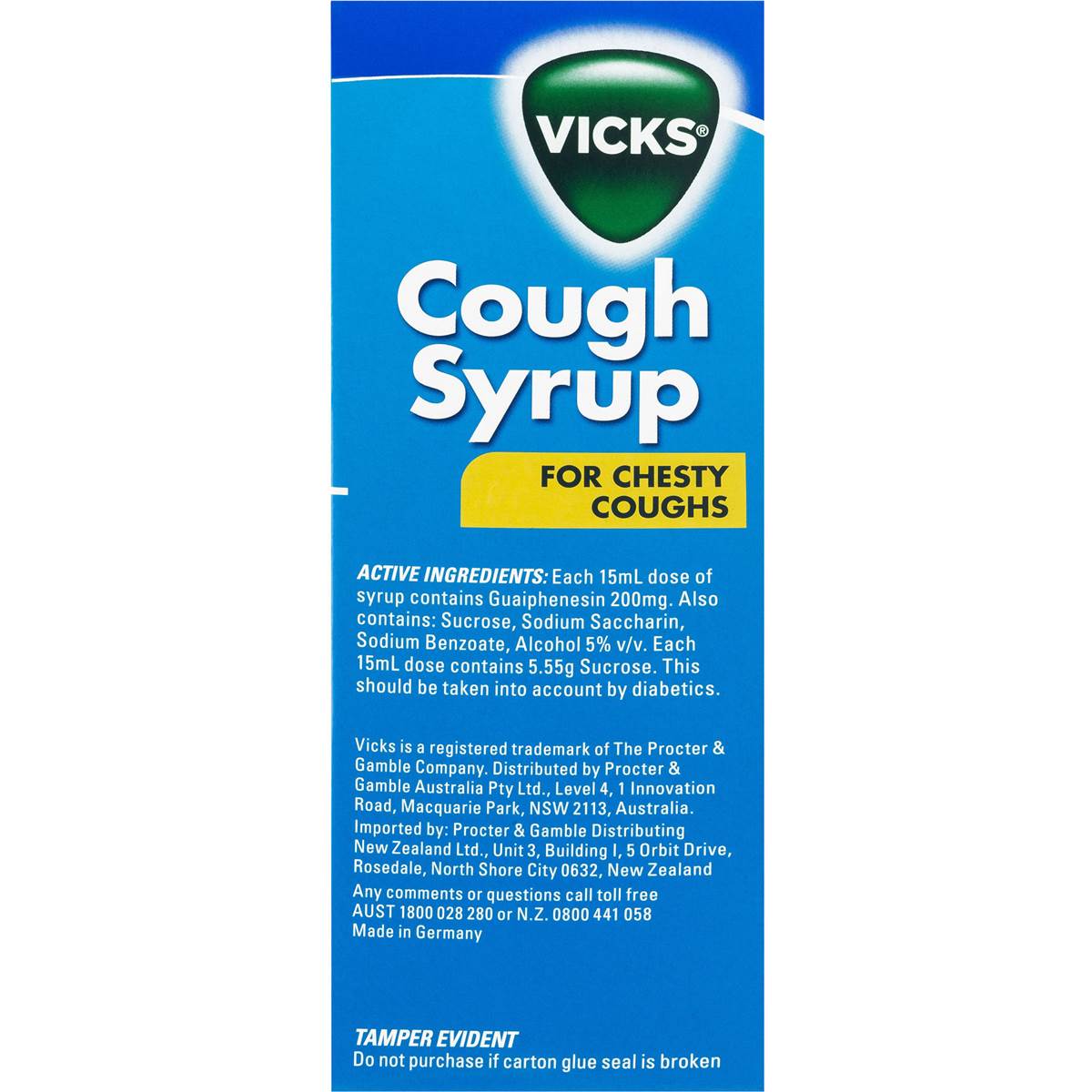Vicks Cough Syrups Syrup For Chesty Cough 180ml Woolworths