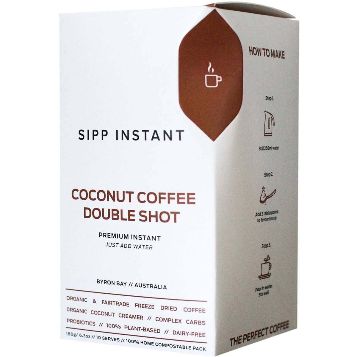Sipp Instant Coconut Coffee Double Shot 180g Woolworths