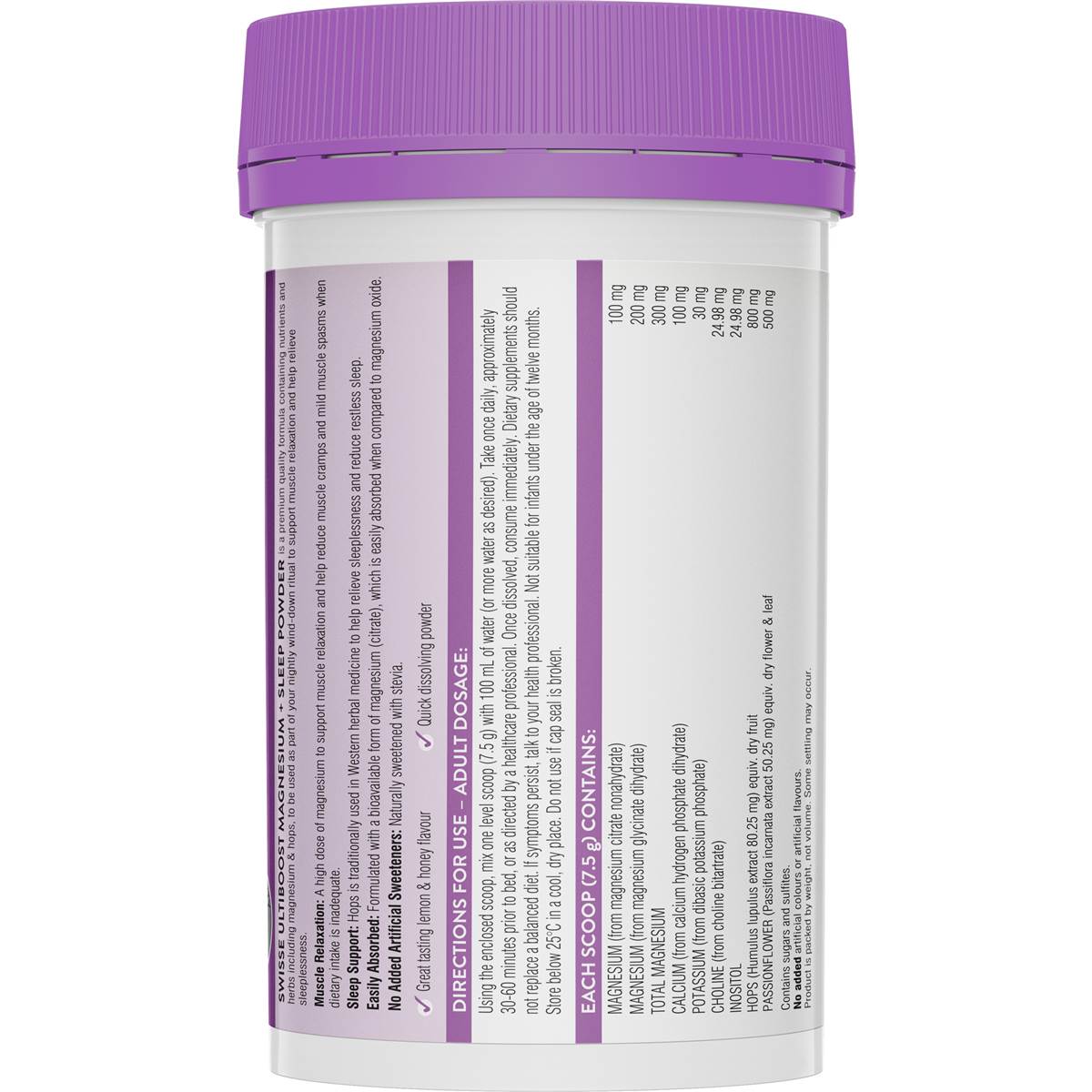 Swisse Ultiboost Magnesium + Sleep Powder For Muscle Relaxation 180g