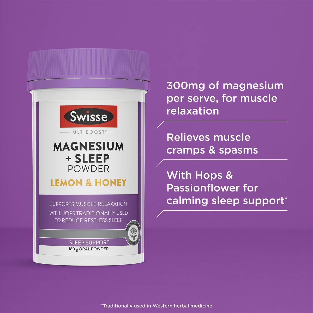 Swisse Ultiboost Magnesium + Sleep Powder For Muscle Relaxation 180g ...