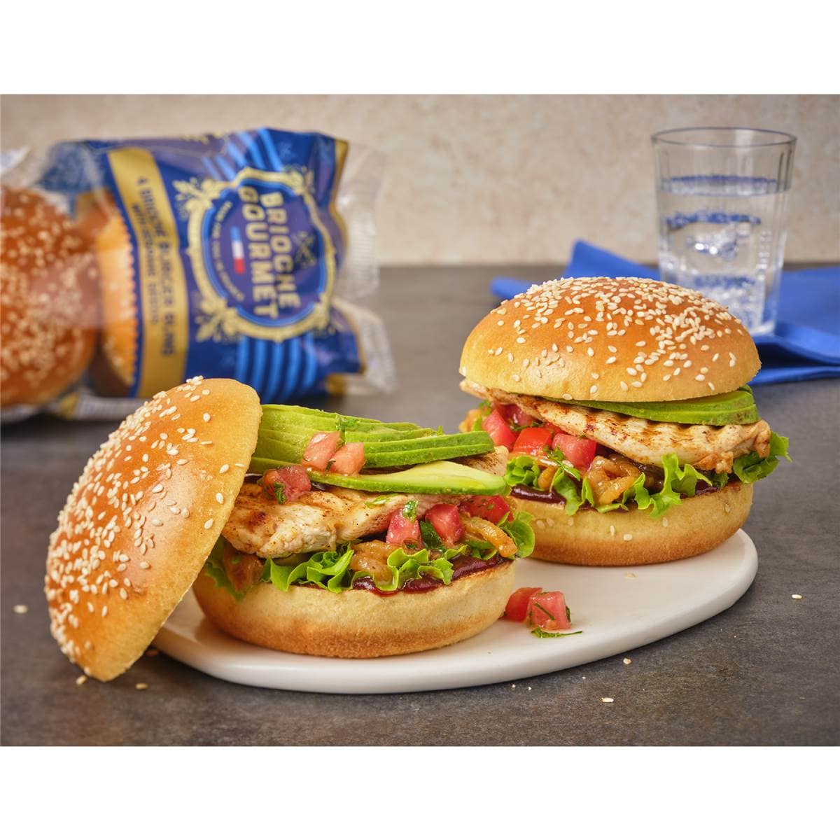 Brioche Gourmet Brioche Burger Buns With Seasame Seeds 4 Pack Woolworths