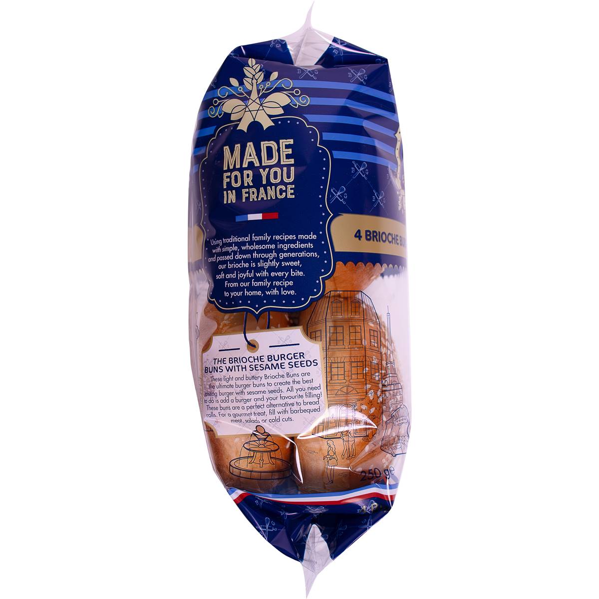 Brioche Gourmet Brioche Burger Buns With Sesame Seeds 4 Pack Woolworths