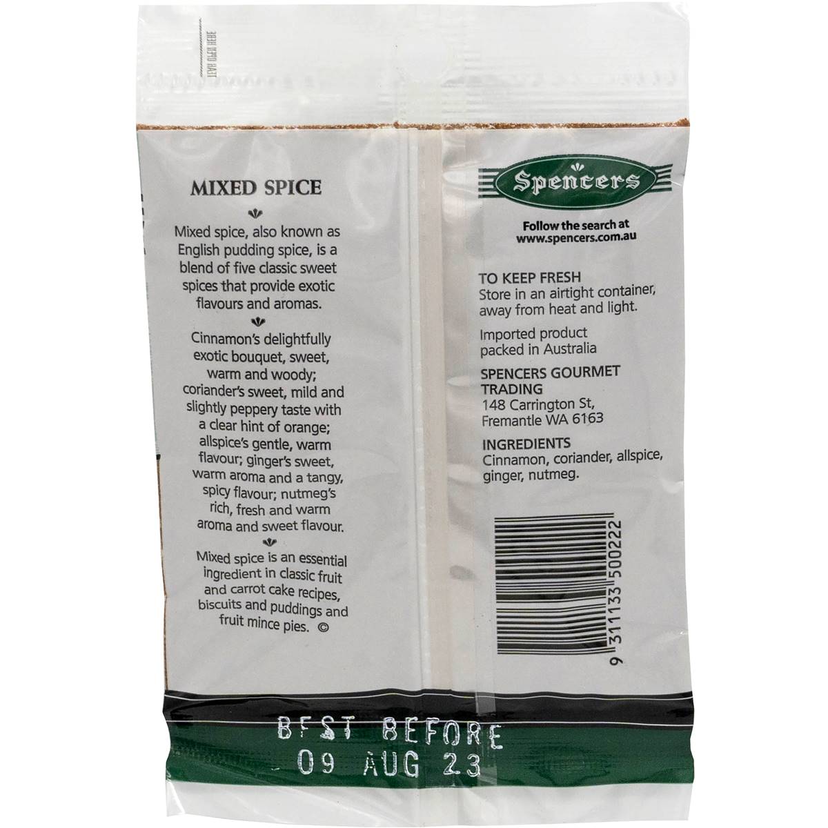 Spencers Mixed Spice Sachet 40g Woolworths