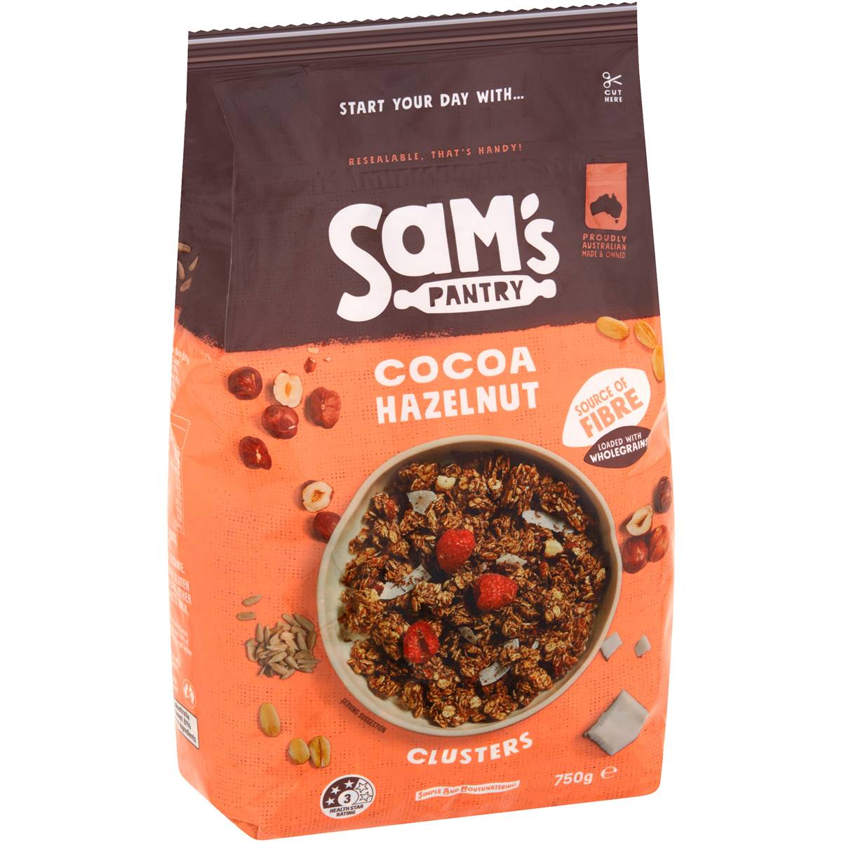 Sam's Pantry Cocoa Hazelnut Clusters 750g Woolworths