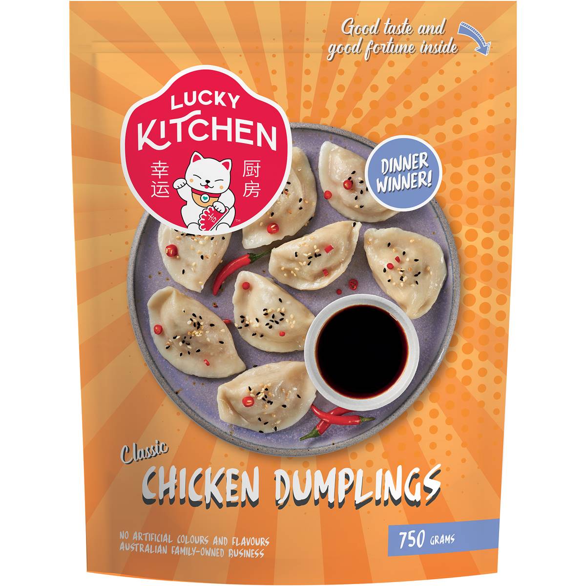 Lucky Kitchen Classic Chicken Dumplings 750g Woolworths