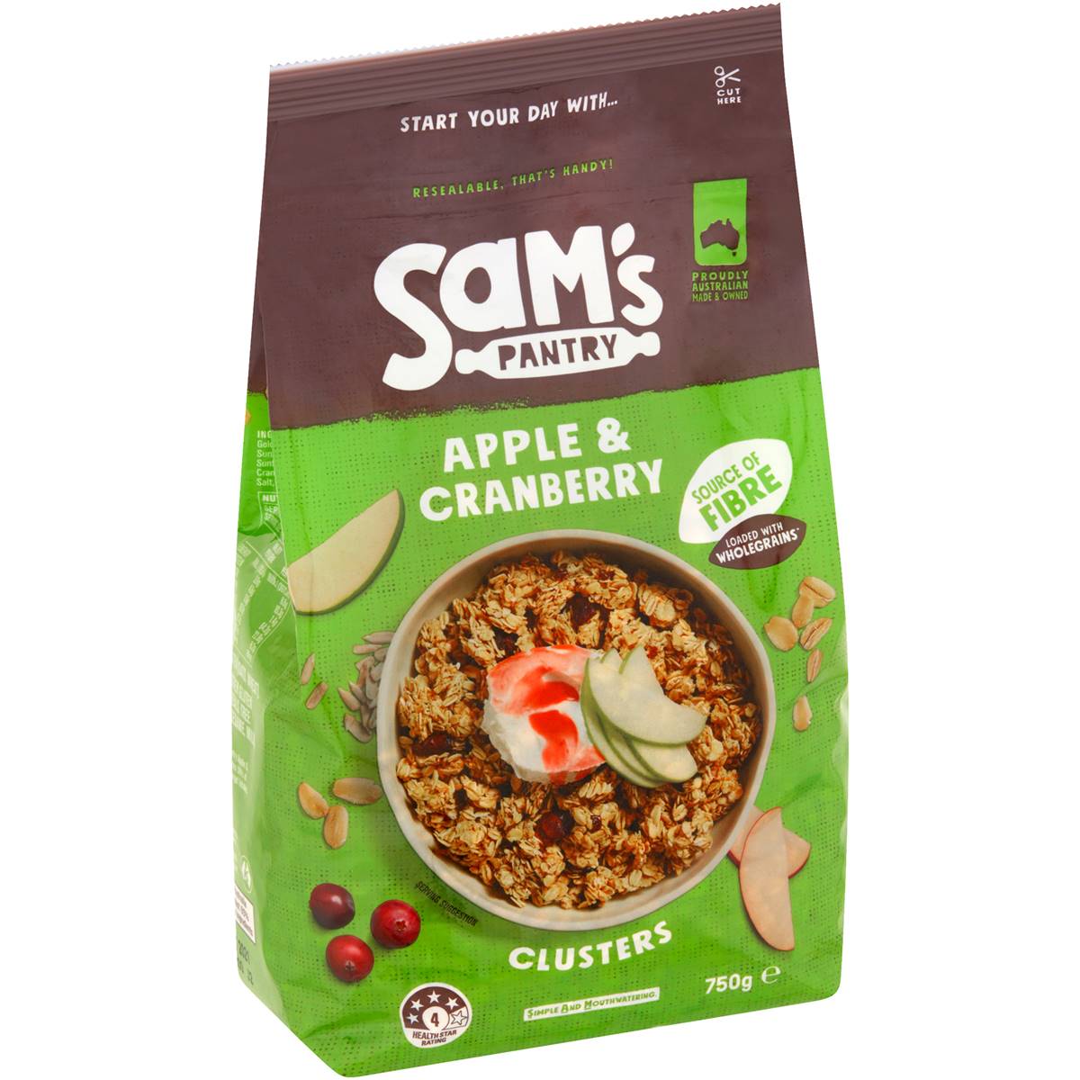 Sam's Pantry Apple & Cranberry Clusters 750g Woolworths