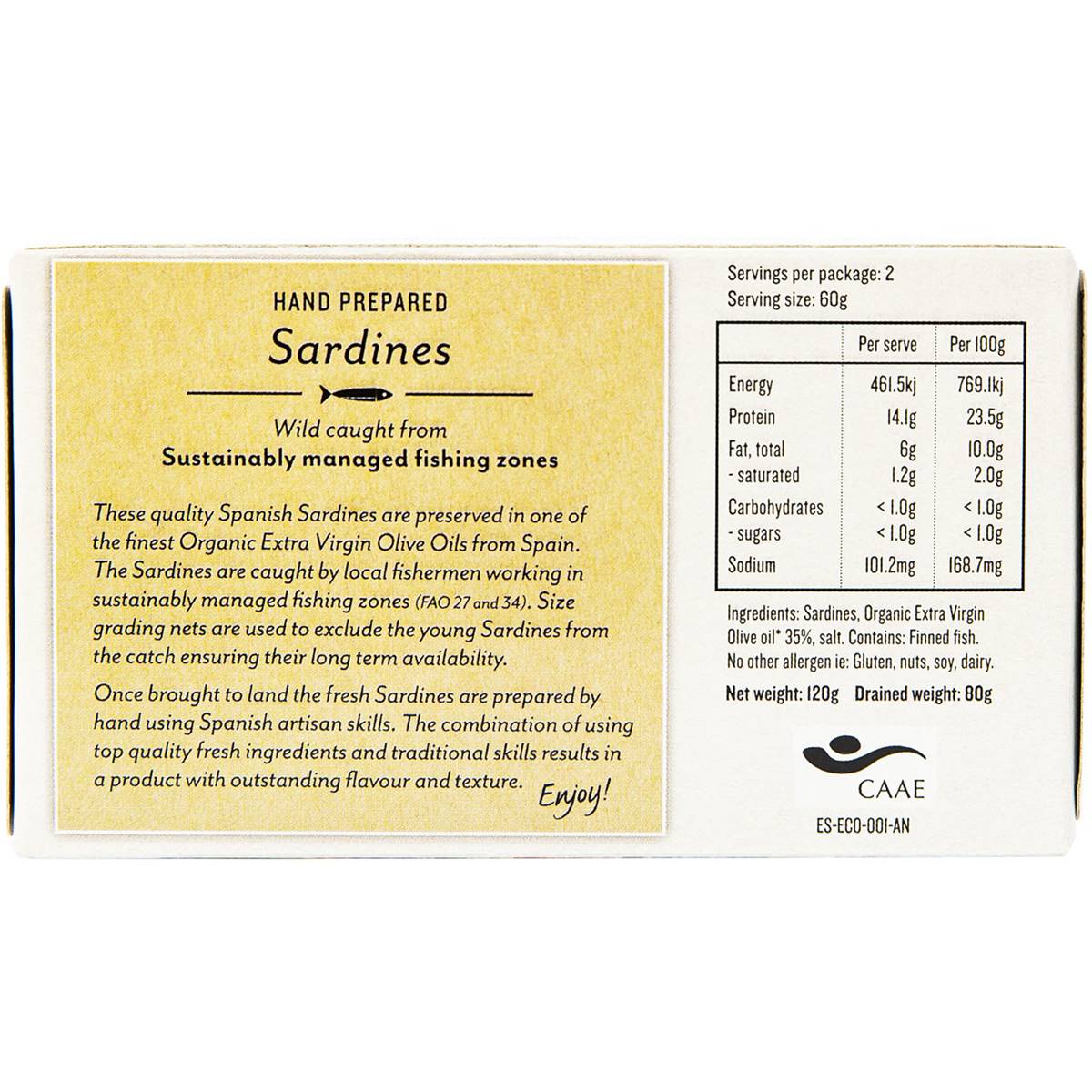 Good Fish Sardines In Organic Extra Virgin Olive Oil 120g Woolworths