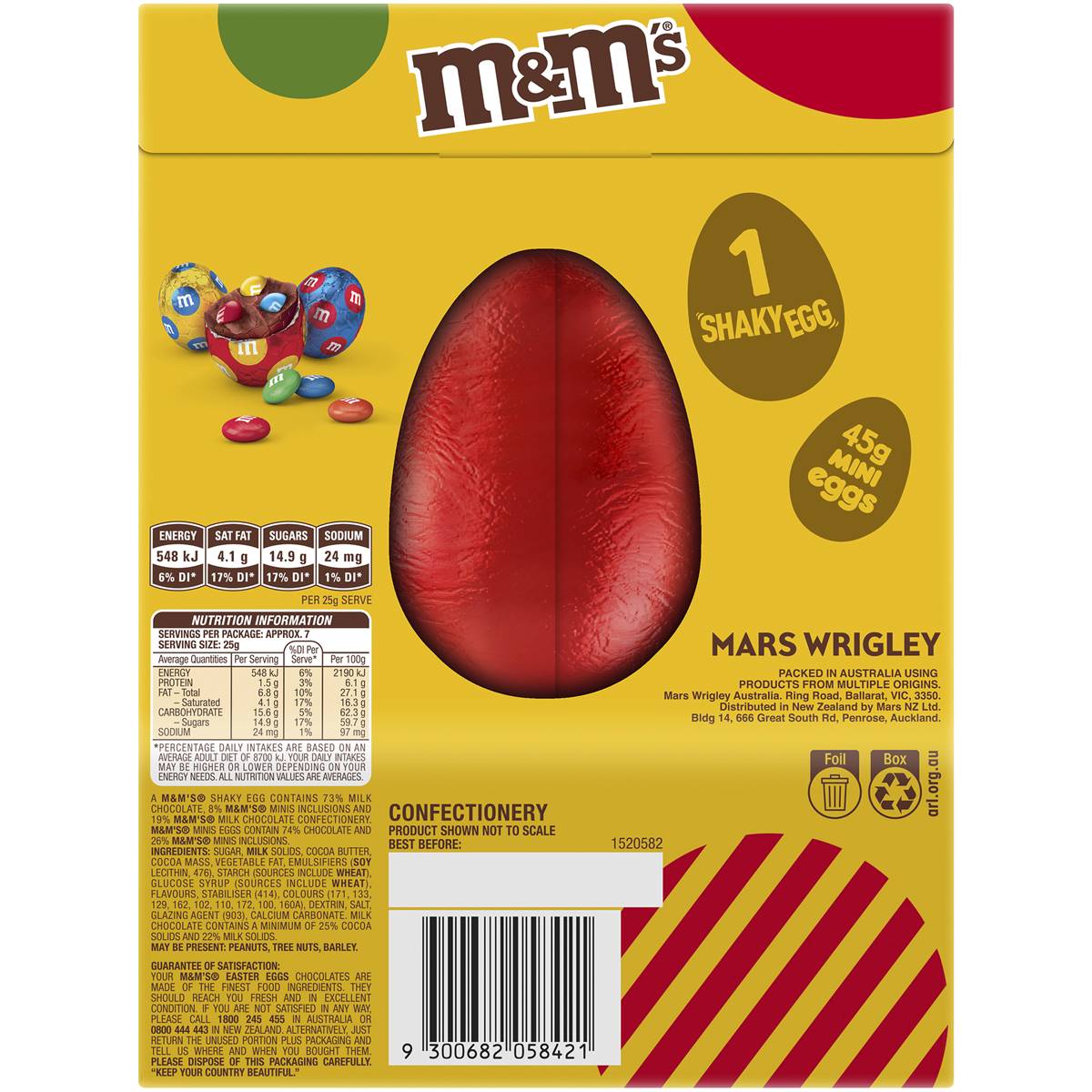 M&m's Gift Box Easter Egg 170g Woolworths