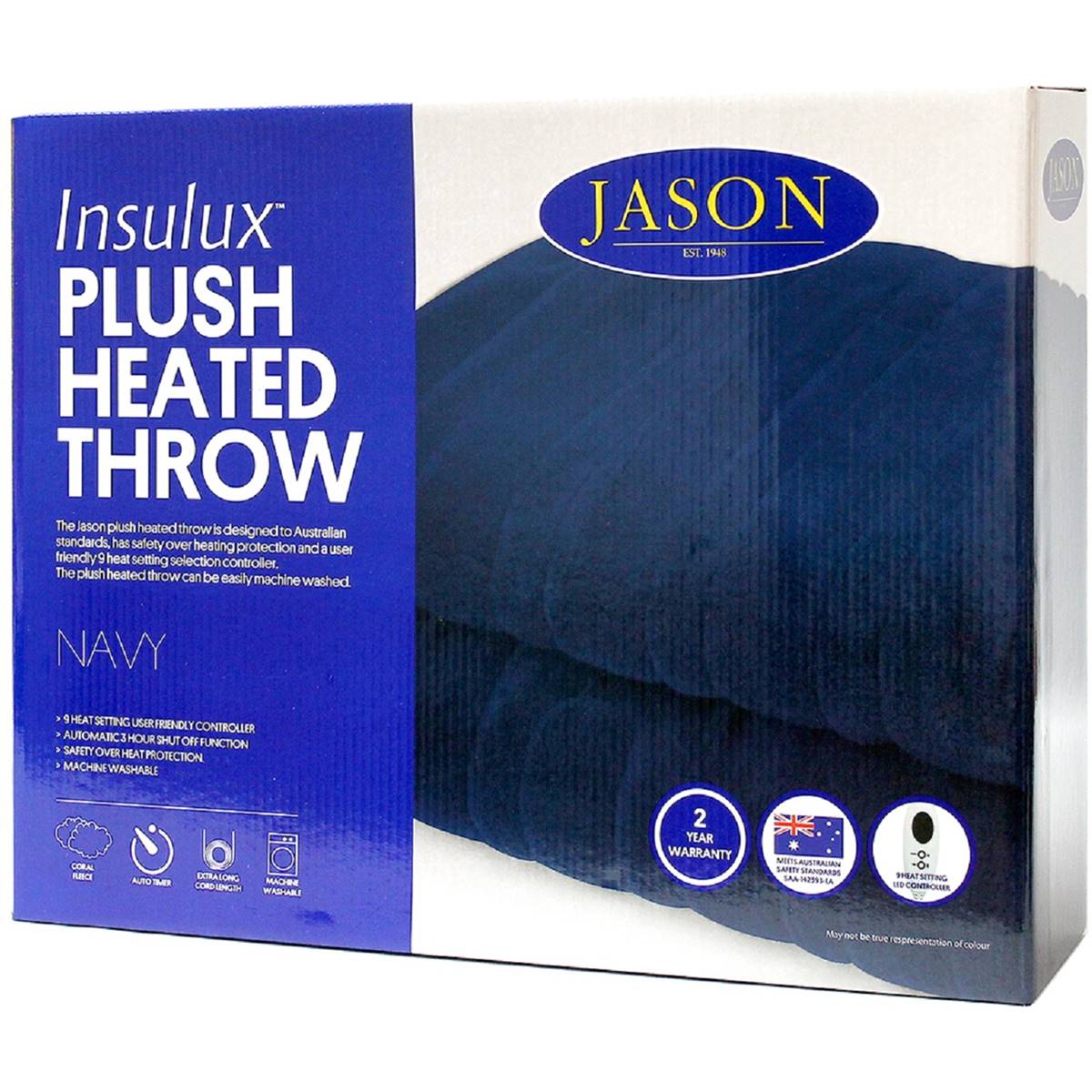 Jason plush heated throw sale