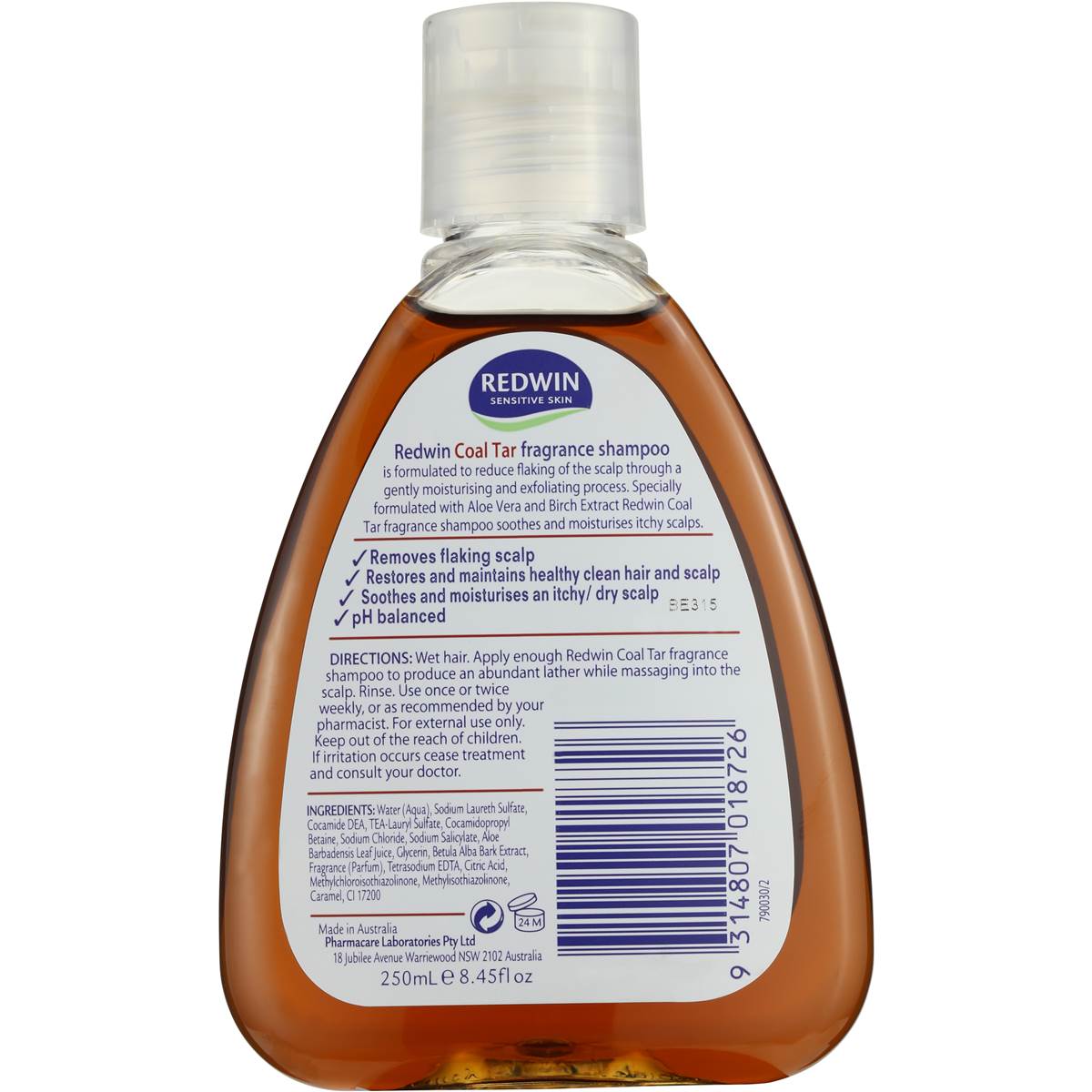 Redwin Shampoo Anti Dandruff Coal Tar Treatment 250ml ...