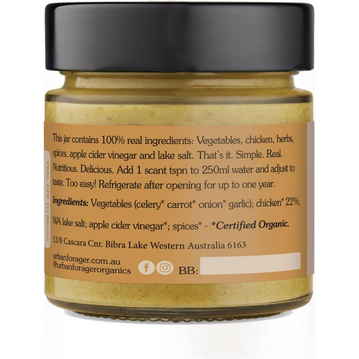 Urban Forager Organic Chicken Stock Concentrate 250g Woolworths