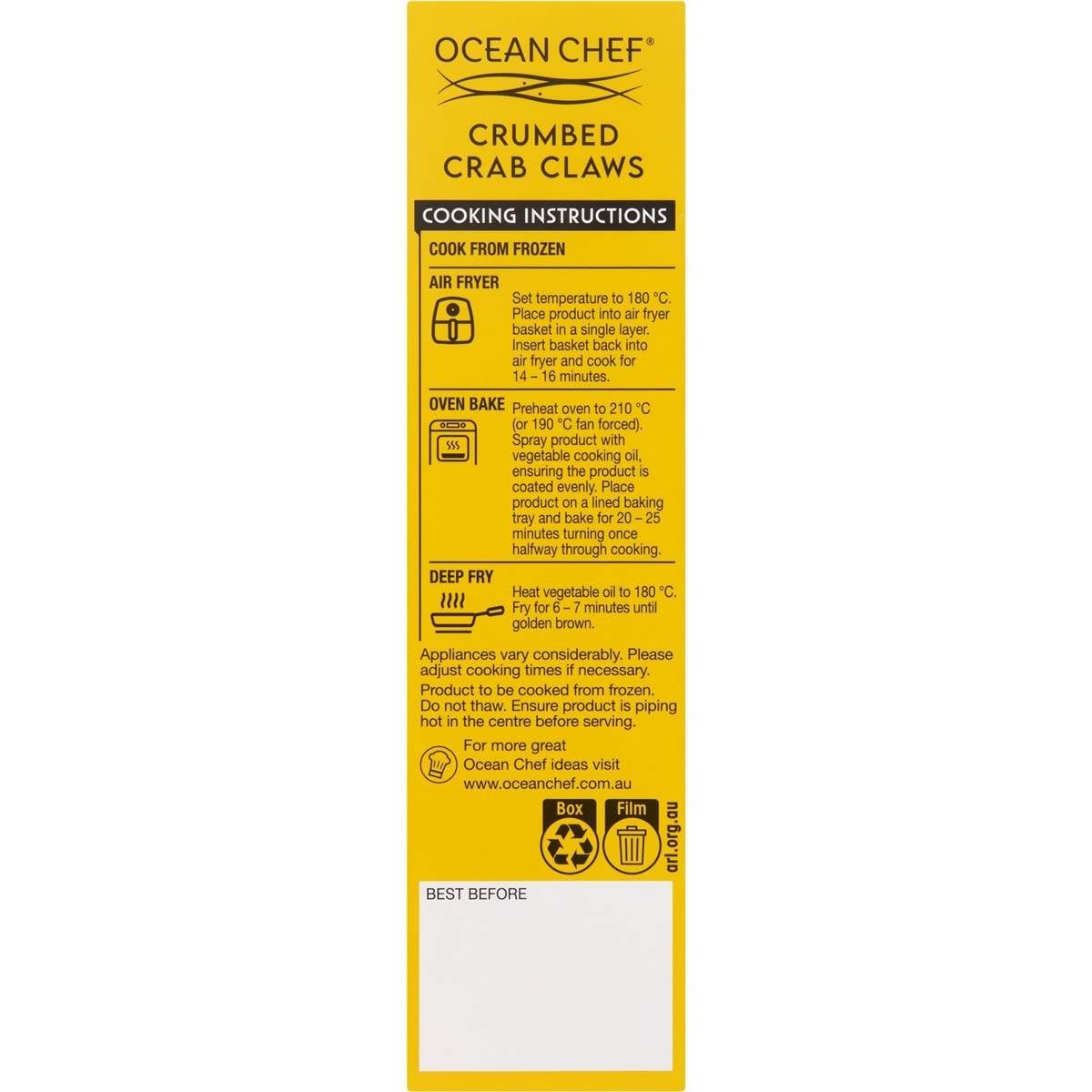 Ocean Chef Crumbed Crab Claws 300g Woolworths