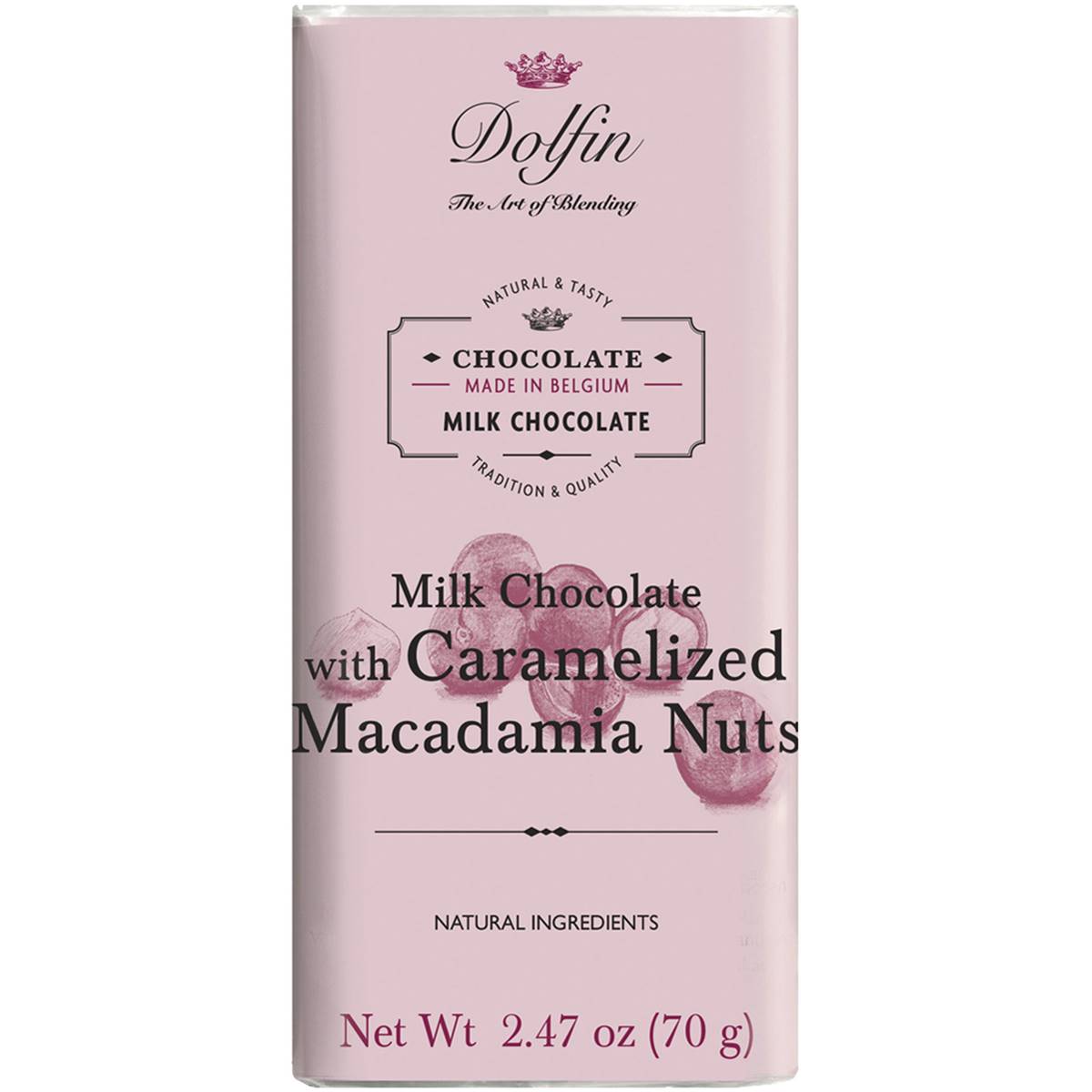 Dolfin Milk Chocolate With Caramelized Macadamia Nuts