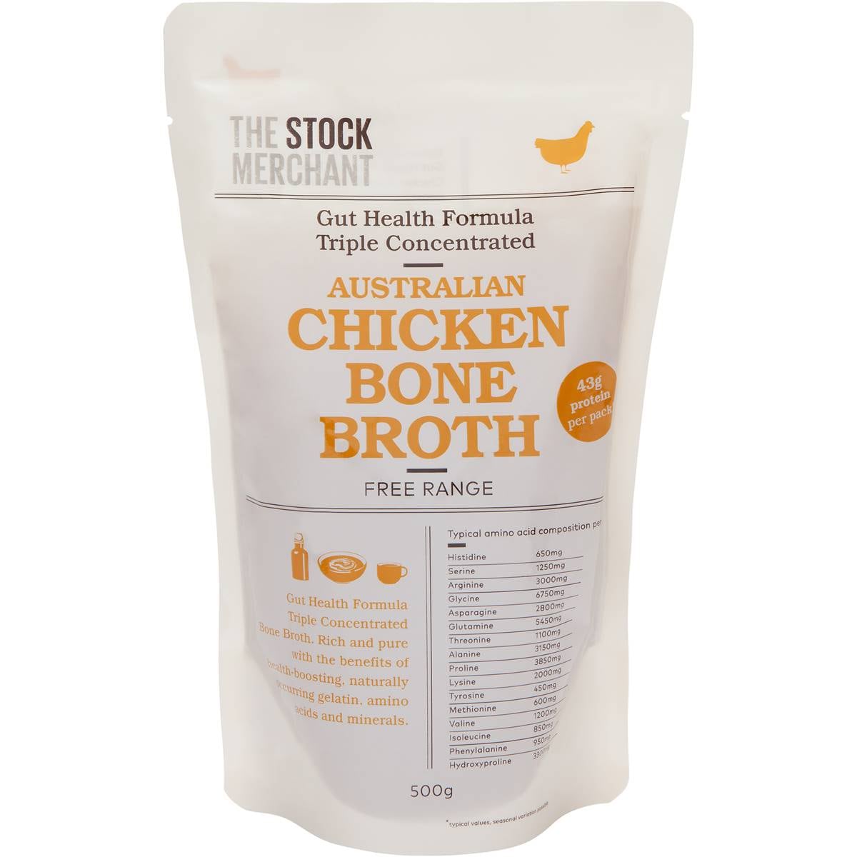 The Stock Merchant Australian Chicken Bone Broth 500g Woolworths