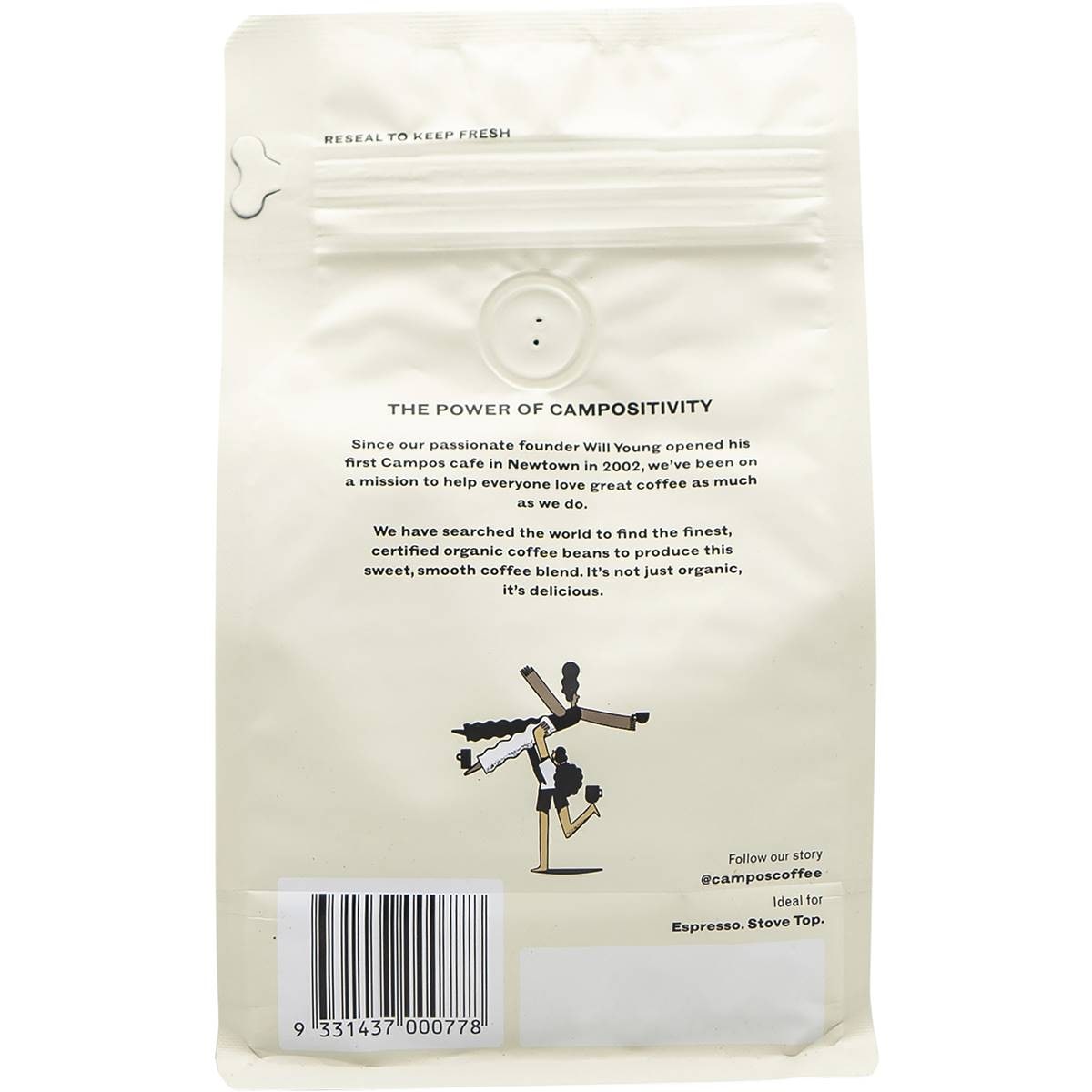 Campos Organic Ground Coffee 250g Woolworths