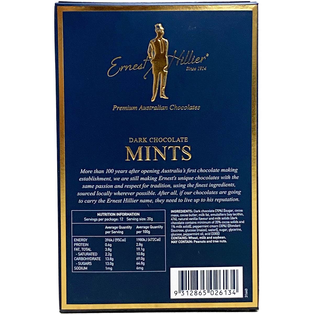 Ernest Hillier Dark Chocolate Mints 240g Woolworths