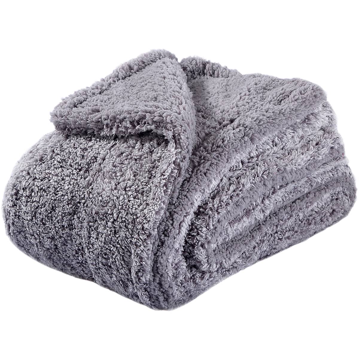 Inspire Double Sided Sherpa Throw Assorted Each | Woolworths