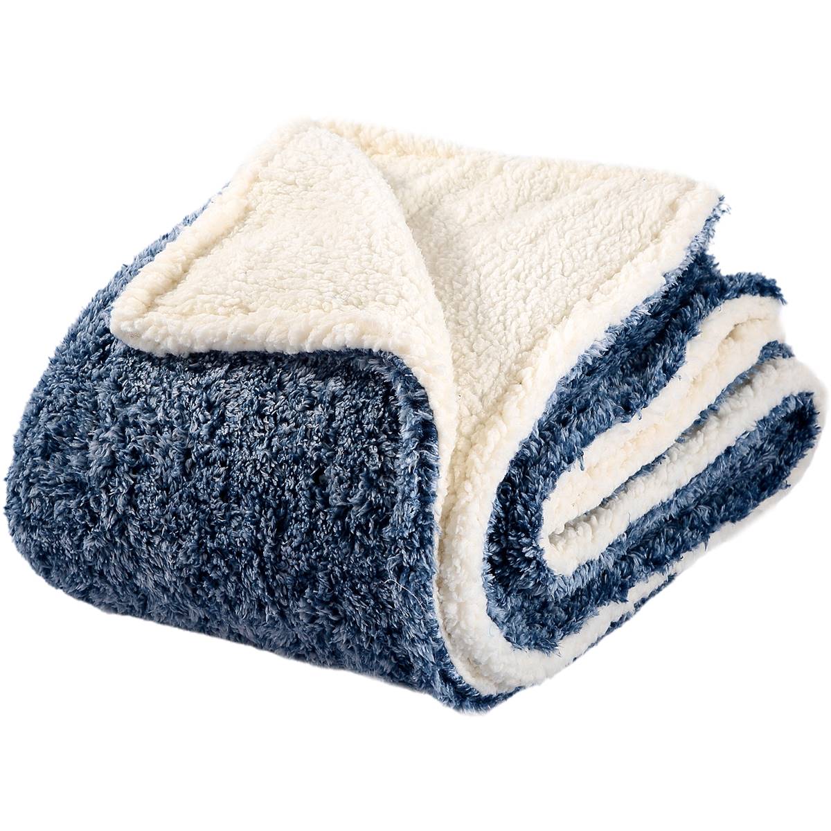 Inspire Double Sided Sherpa Throw Assorted Each Woolworths