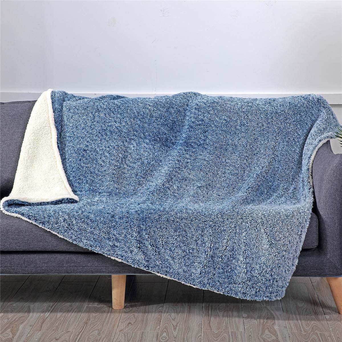 Inspire Double Sided Sherpa Throw Assorted Each Woolworths