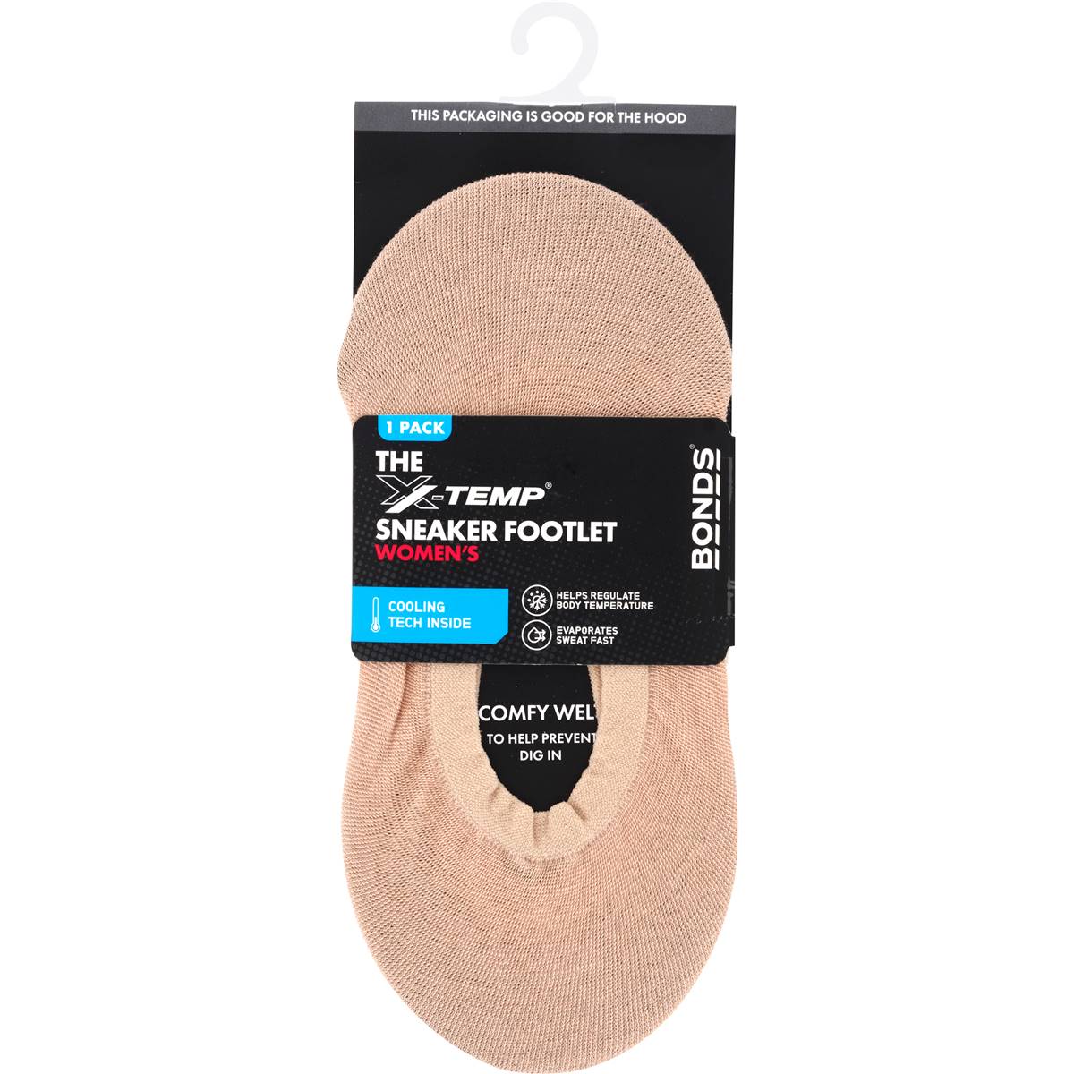 Bonds No Show Footlets Nude (3-8 & 8-11)