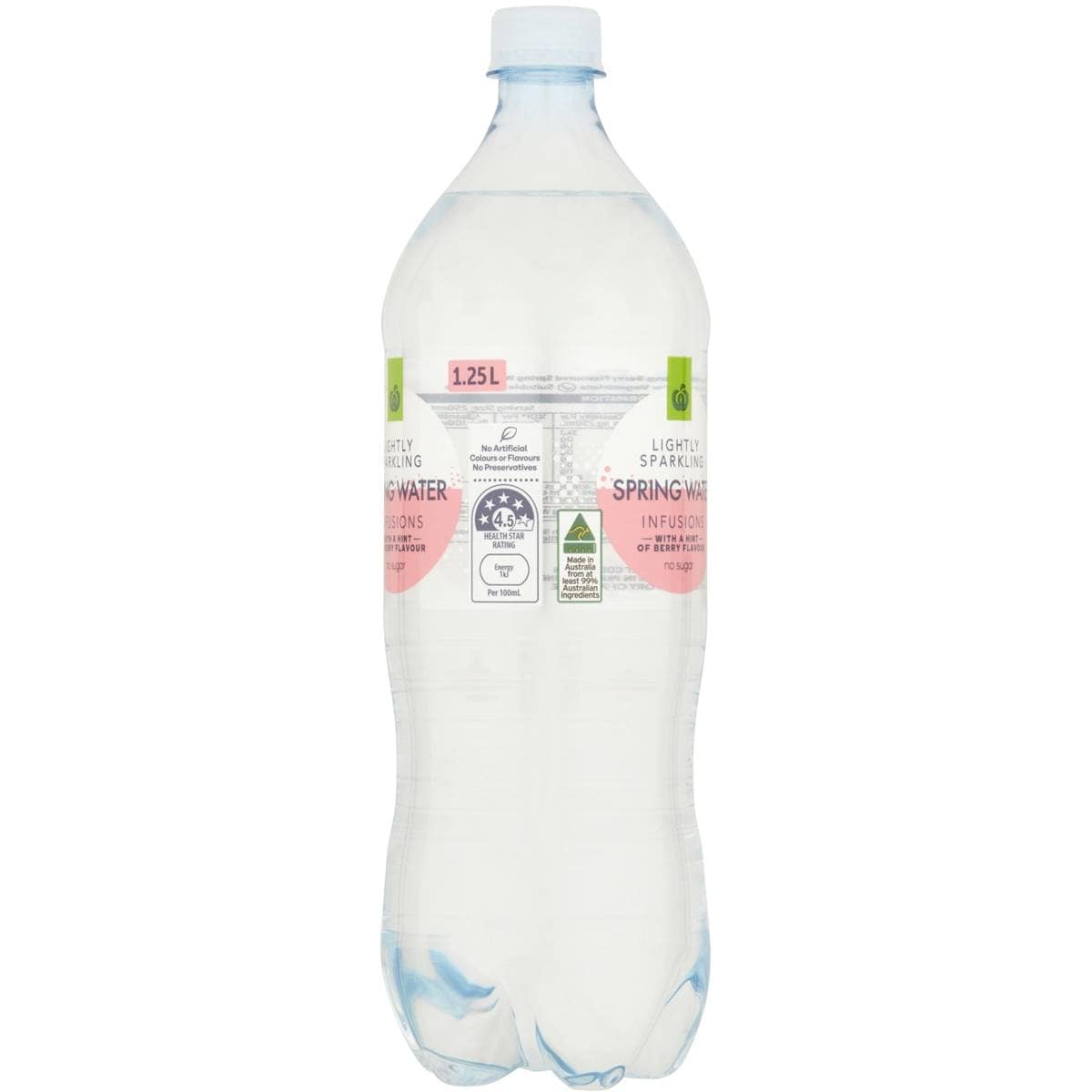 Woolworths Lightly Sparkling Berry Infusions Spring Water 1.25l