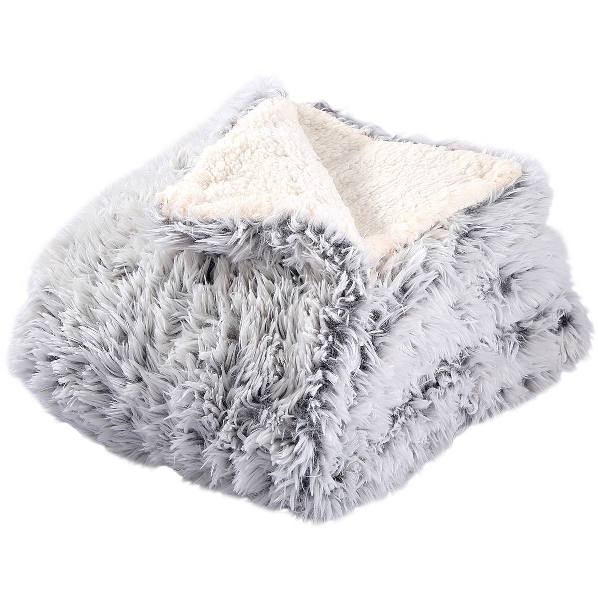 Inspire Long Faux Fur Throw Each | Woolworths