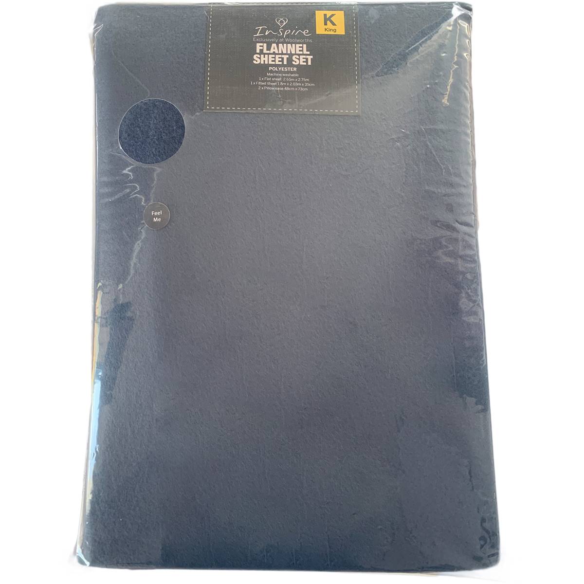 Inspire Flannel Sheet Set Polyester King Each Woolworths