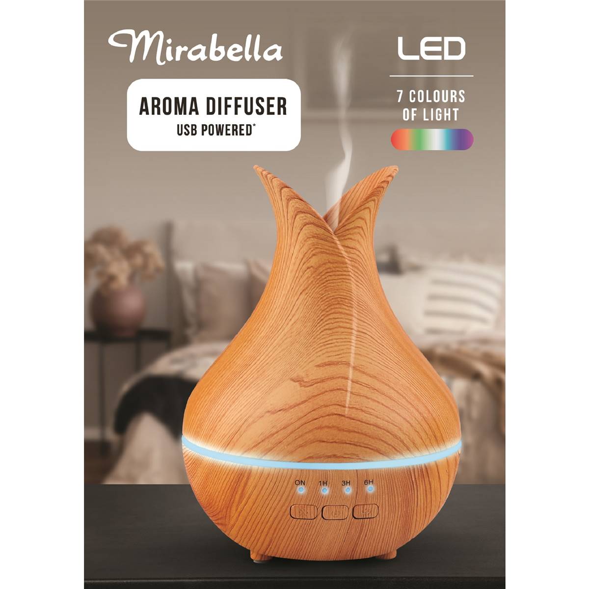 Mirabella Usb Powered Aroma Diffuser With Led Lights Each Woolworths