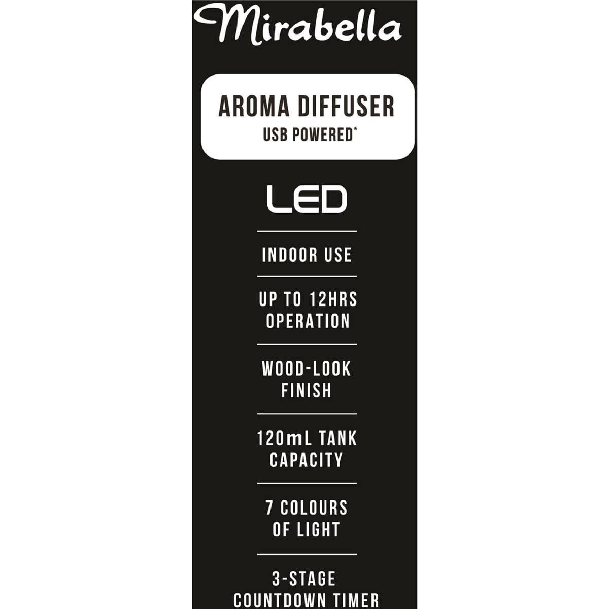 Mirabella Usb Powered Aroma Diffuser With Led Lights Each Woolworths