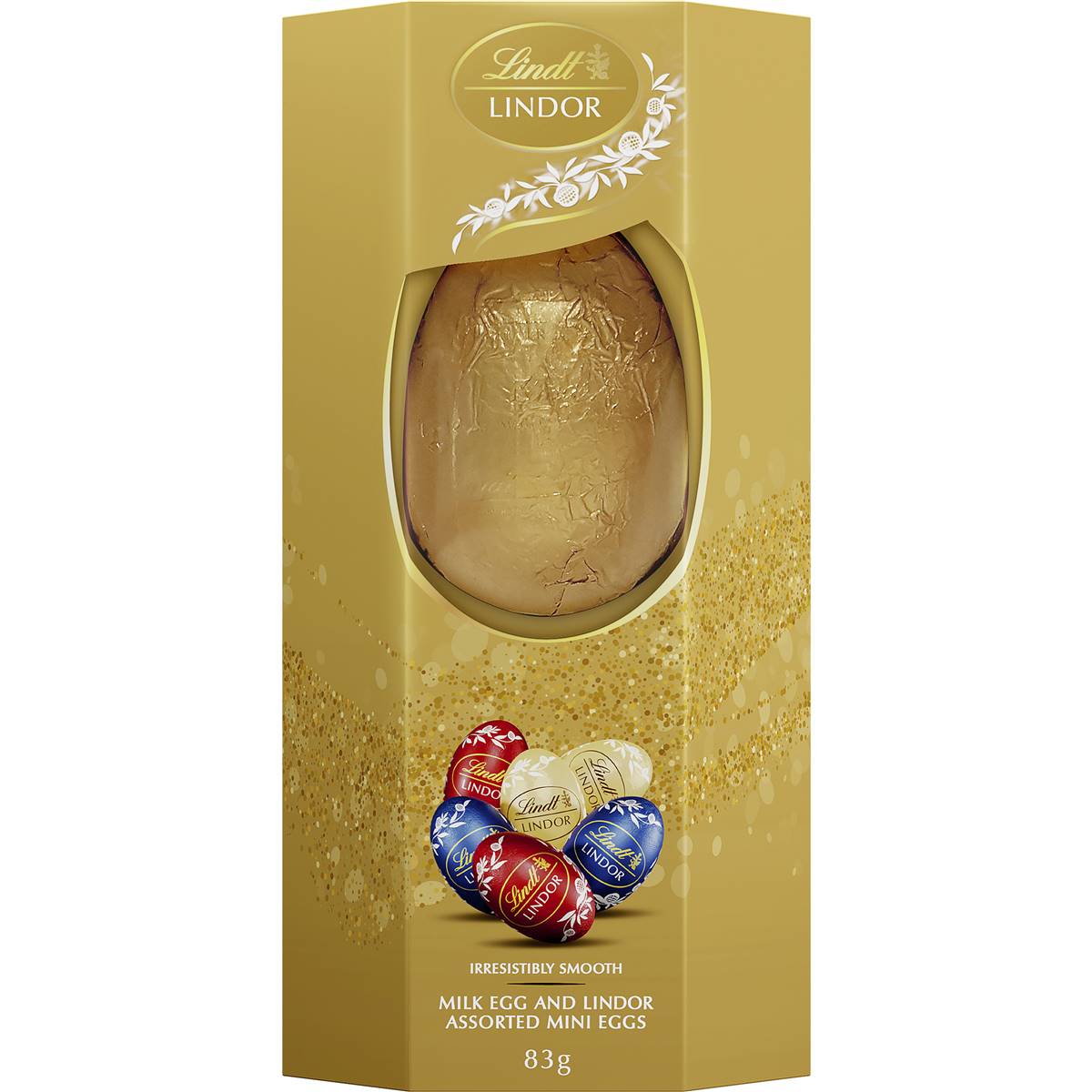 Lindt Assorted Mini Eggs & Milk Egg 83g Woolworths
