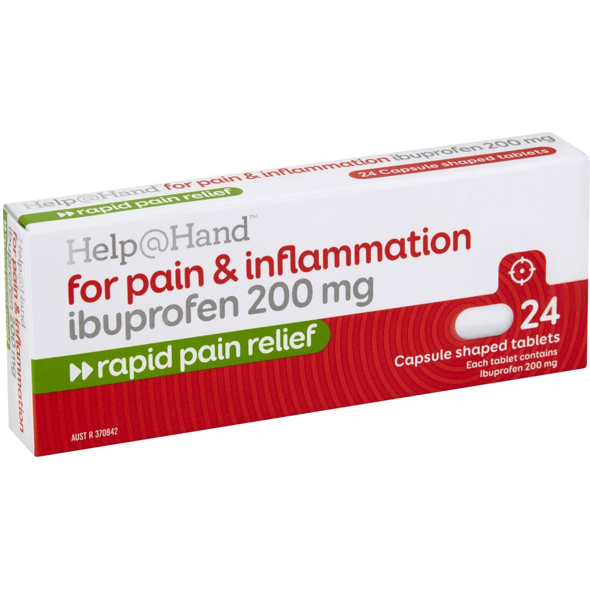 Helphand Ibuprofen Rapid Caplets 24 Pack Woolworths