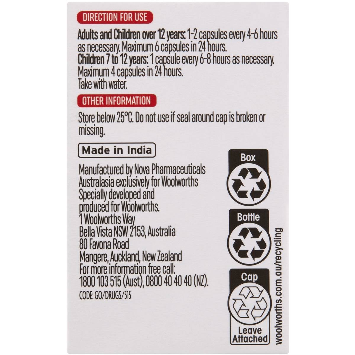 Helphand Ibuprofen Mini Capsules 25 Pack Woolworths