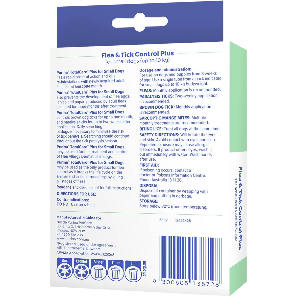 Total Care Flea & Tick Control Plus For Small Dogs Each | Woolworths