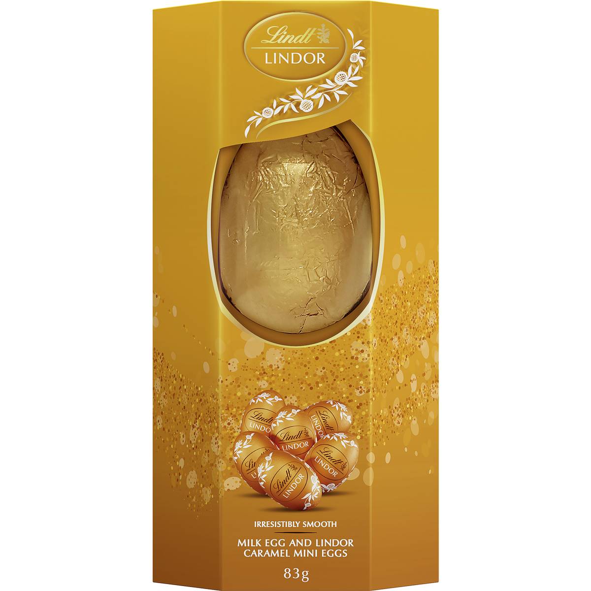 Lindt Caramel Mini Eggs & Milk Egg 83g Woolworths